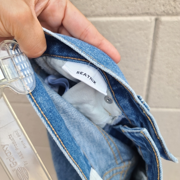 SLVRLAKE | Beatnik Denim Shorts in Pacific NEW Size 24 - Picture 9 of 11